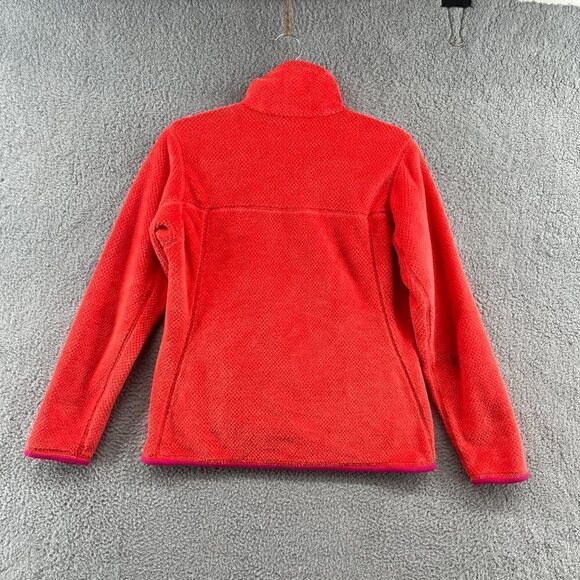 Patagonia Re-Tool T Snap Coral Orange Fleece Pullover - Picture 2 of 12